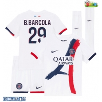 Paris Saint-Germain Bradley Barcola #29 Bortedraktsett Barn 2025-26 Kortermet (+ Korte bukser)